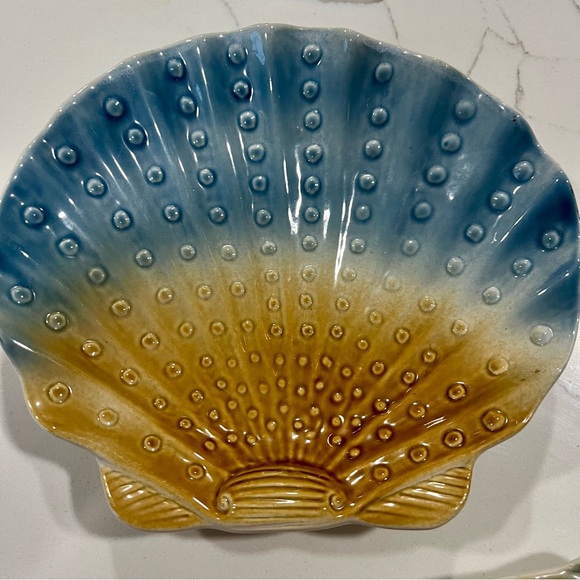 Costal plates,  Set of 3 decorative plates fish starfish shell - Picture 3 of 6